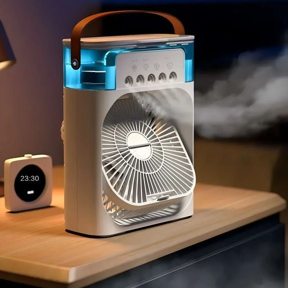 Ventilador humidificador de nebulización blanco